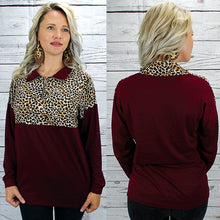 Load image into Gallery viewer, Leopard Pullover with zipper.
